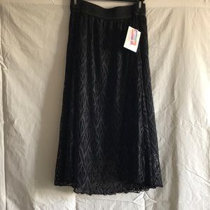 Lularoe black crocheted Lola skirt